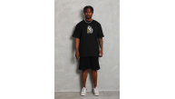 Erkek Baskılı Tişört Kısa Kol Bisiklet Yaka Oversize T-Shirt - Siyah Erkek Baskılı Tişört Kısa Kol Bisiklet Yaka Oversize T-Shirt - Siyah