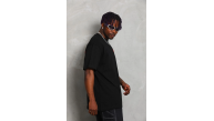 Erkek Kısa Kol Yazlık Tişört Bisiklet Yaka Baskılı Oversize T-Shirt - Siyah Erkek Kısa Kol Yazlık Tişört Bisiklet Yaka Baskılı Oversize T-Shirt - Siyah