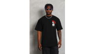 Erkek Kısa Kol Yazlık Tişört Bisiklet Yaka Baskılı Oversize T-Shirt - Siyah Erkek Kısa Kol Yazlık Tişört Bisiklet Yaka Baskılı Oversize T-Shirt - Siyah