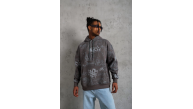 Erkek 3 İplik Pamuklu Kapüşonlu Kanguru Cepli Sweatshirt Hoodie - Gri Erkek 3 İplik Pamuklu Kapüşonlu Kanguru Cepli Sweatshirt Hoodie - Gri