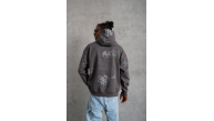 Erkek 3 İplik Pamuklu Kapüşonlu Kanguru Cepli Sweatshirt Hoodie - Gri Erkek 3 İplik Pamuklu Kapüşonlu Kanguru Cepli Sweatshirt Hoodie - Gri
