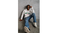Erkek 3 İplik Pamuklu Kapüşonlu Baskılı Cepli Oversize Sweatshirt Hoodie - Beyaz Erkek 3 İplik Pamuklu Kapüşonlu Baskılı Cepli Oversize Sweatshirt Hoodie - Beyaz