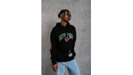 Erkek 3 İplik Pamuklu Kapüşonlu Baskılı Cepli Oversize Sweatshirt Hoodie - Siyah Erkek 3 İplik Pamuklu Kapüşonlu Baskılı Cepli Oversize Sweatshirt Hoodie - Siyah