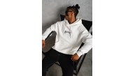Erkek Baskılı Kapüşonlu ve Kanguru Cepli Sweatshirt hoodie - Beyaz Erkek Baskılı Kapüşonlu ve Kanguru Cepli Sweatshirt hoodie - Beyaz