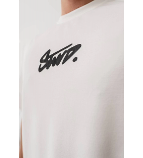 Erkek Tişört Yazlık Baskılı Oversize Kısa kol T-Shirt - Beyaz