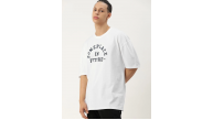 Erkek Kısa Kol Yazlık Tişört Bisiklet Yaka Baskılı Oversize T-Shirt - Beyaz Erkek Kısa Kol Yazlık Tişört Bisiklet Yaka Baskılı Oversize T-Shirt - Beyaz