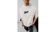 Erkek Tişört Yazlık Baskılı Oversize Kısa kol T-Shirt - Beyaz Erkek Tişört Yazlık Baskılı Oversize Kısa kol T-Shirt - Beyaz