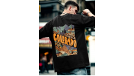 Erkek Tişört Baskılı Oversize Kısa kol T-shirt - Siyah