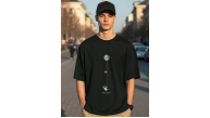 Erkek Baskılı T-Shirt Kısa Kol Bisiklet Yaka Regular Fit Rahat Kalıp Tişört - Siyah Erkek Baskılı T-Shirt Kısa Kol Bisiklet Yaka Regular Fit Rahat Kalıp Tişört - Siyah