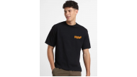 Erkek Tişört Baskılı Oversize Kısa kol T-shirt - Siyah