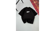 Erkek Kısa Kol Yazlık Tişört Bisiklet Yaka Baskılı Oversize T-Shirt - Siyah Erkek Kısa Kol Yazlık Tişört Bisiklet Yaka Baskılı Oversize T-Shirt - Siyah