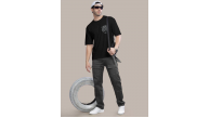 Erkek Kısa Kol Yazlık Tişört Bisiklet Yaka ASLAN Baskılı T-Shirt - Siyah Erkek Kısa Kol Yazlık Tişört Bisiklet Yaka ASLAN Baskılı T-Shirt - Siyah