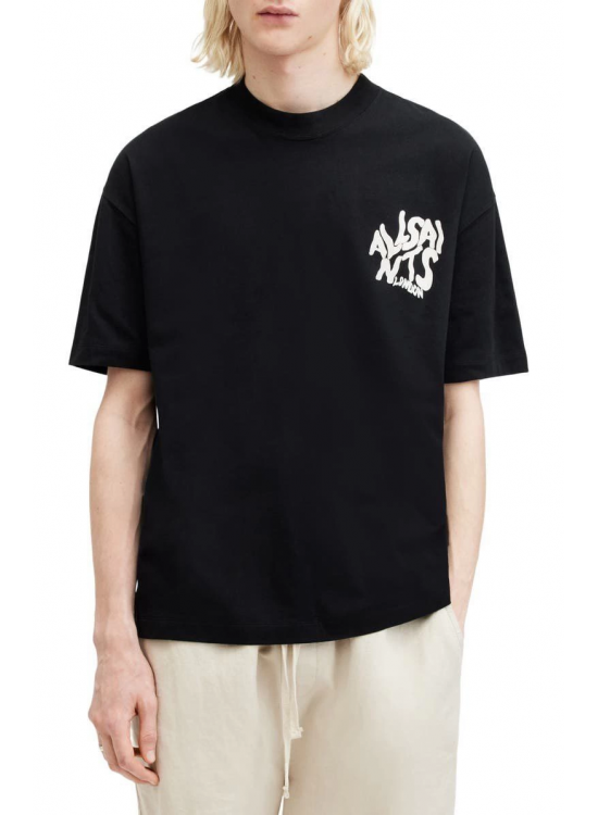 Erkek Tişört Baskılı Oversize Kısa kol T-shirt - Siyah Erkek Tişört Baskılı Oversize Kısa kol T-shirt - Siyah
