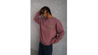 Erkek Bisiklet Yaka Baskılı 3 iplik pamuklu Sweatshirt - Gül Kurusu Erkek Bisiklet Yaka Baskılı 3 iplik pamuklu Sweatshirt - Gül Kurusu