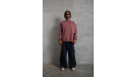Erkek Bisiklet Yaka Baskılı 3 iplik pamuklu Sweatshirt - Gül Kurusu Erkek Bisiklet Yaka Baskılı 3 iplik pamuklu Sweatshirt - Gül Kurusu