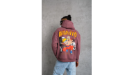 Erkek 3 İplik Pamuklu Kapüşonlu Baskılı Cepli Oversize Sweatshirt Hoodie - Gül Kurusu Erkek 3 İplik Pamuklu Kapüşonlu Baskılı Cepli Oversize Sweatshirt Hoodie - Gül Kurusu