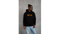 Erkek Baskılı Kapüşonlu 3 iplik pamuklu hoodie Sweatshirt - Siyah Erkek Baskılı Kapüşonlu 3 iplik pamuklu hoodie Sweatshirt - Siyah