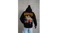 Erkek Baskılı Kapüşonlu 3 iplik pamuklu hoodie Sweatshirt - Siyah Erkek Baskılı Kapüşonlu 3 iplik pamuklu hoodie Sweatshirt - Siyah