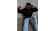 Erkek Oversize Sweatshirt Ön ve Sırt Baskılı 3 İplik Pamuklu - Siyah Erkek Oversize Sweatshirt Ön ve Sırt Baskılı 3 İplik Pamuklu - Siyah