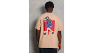 Erkek Baskılı Tişört Kısa Kol Bisiklet Yaka Oversize T-Shirt - Bej Erkek Baskılı Tişört Kısa Kol Bisiklet Yaka Oversize T-Shirt - Bej