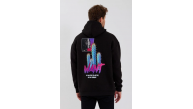 Erkek 3 İplik Pamuklu Kapüşonlu Baskılı Cepli Oversize Sweatshirt Hoodie - Siyah Erkek 3 İplik Pamuklu Kapüşonlu Baskılı Cepli Oversize Sweatshirt Hoodie - Siyah