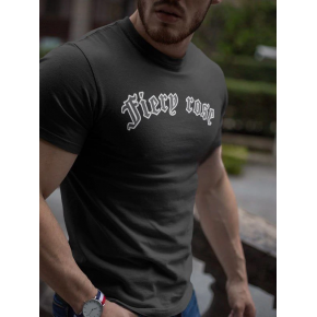 Erkek Tişort Bisiklet Yaka Baskılı kısa kol T-Shirt - Siyah