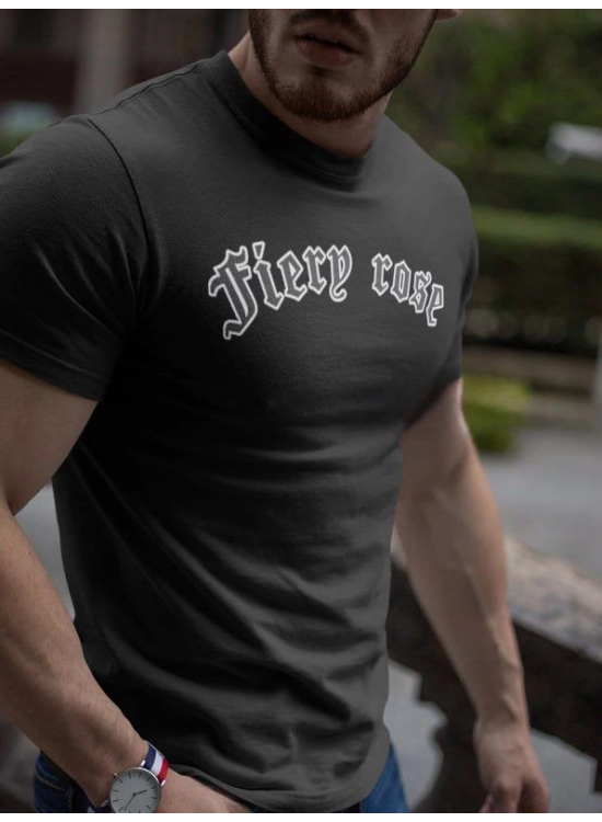 Erkek Tişort Bisiklet Yaka Baskılı kısa kol T-Shirt - Siyah Erkek Tişort Bisiklet Yaka Baskılı kısa kol T-Shirt - Siyah