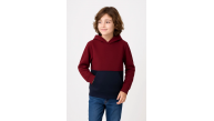 Erkek Çocuk Kapüşonlu Kanguru Cepli Parçalı SweatShirt - Renkli Erkek Çocuk Kapüşonlu Kanguru Cepli Parçalı SweatShirt - Renkli