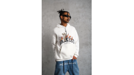 Erkek 3 İplik Pamuklu Kapüşonlu Baskılı Cepli Oversize Sweatshirt Hoodie - Beyaz Erkek 3 İplik Pamuklu Kapüşonlu Baskılı Cepli Oversize Sweatshirt Hoodie - Beyaz