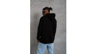 Erkek Kapüşonlu Kanguru Cepli Sweatshirt 3 İplik Pamuklu Baskılı Hoodie - Siyah Erkek Kapüşonlu Kanguru Cepli Sweatshirt 3 İplik Pamuklu Baskılı Hoodie - Siyah