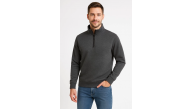 Erkek Dik Yaka Yarım Fermuarlı 3 İplik Pamuklu Sweatshirt - Antrasit Erkek Dik Yaka Yarım Fermuarlı 3 İplik Pamuklu Sweatshirt - Antrasit