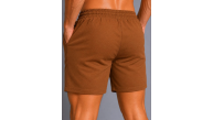 Erkek Dokuma Kumaş Cepli Bağcıklı Regular Fit Yazlık Şort - Kahverengi Erkek Dokuma Kumaş Cepli Bağcıklı Regular Fit Yazlık Şort - Kahverengi