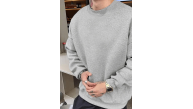 Erkek Düz Bisiklet Yaka 3 iplik pamuklu sweatshirt - Gri Erkek Düz Bisiklet Yaka 3 iplik pamuklu sweatshirt - Gri