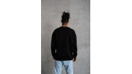 Erkek Bisiklet Yaka Baskılı 3 İplik Pamuklu Sweatshirt - Siyah Erkek Bisiklet Yaka Baskılı 3 İplik Pamuklu Sweatshirt - Siyah
