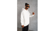 Erkek 3 İplik Pamuklu Kapüşonlu Kanguru Cepli Sweatshirt Hoodie - Beyaz Erkek 3 İplik Pamuklu Kapüşonlu Kanguru Cepli Sweatshirt Hoodie - Beyaz