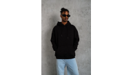Erkek 3 İplik Pamuklu Kapüşonlu Kanguru Cepli Sweatshirt Hoodie - Siyah Erkek 3 İplik Pamuklu Kapüşonlu Kanguru Cepli Sweatshirt Hoodie - Siyah