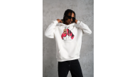 Erkek Kapüşonlu Cepli Boks Eldiven Baskılı 3 İplik Sweatshirt Hoodie - Beyaz Erkek Kapüşonlu Cepli Boks Eldiven Baskılı 3 İplik Sweatshirt Hoodie - Beyaz