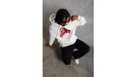 Erkek Kapüşonlu Cepli Boks Eldiven Baskılı 3 İplik Sweatshirt Hoodie - Beyaz Erkek Kapüşonlu Cepli Boks Eldiven Baskılı 3 İplik Sweatshirt Hoodie - Beyaz