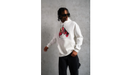 Erkek Kapüşonlu Cepli Boks Eldiven Baskılı 3 İplik Sweatshirt Hoodie - Beyaz Erkek Kapüşonlu Cepli Boks Eldiven Baskılı 3 İplik Sweatshirt Hoodie - Beyaz
