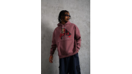 Erkek Kapüşonlu Cepli Box Eldiven Baskılı 3 İplik Sweatshirt Hoodie - Gül Kurusu Erkek Kapüşonlu Cepli Box Eldiven Baskılı 3 İplik Sweatshirt Hoodie - Gül Kurusu