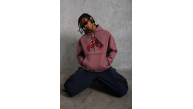Erkek Kapüşonlu Cepli Box Eldiven Baskılı 3 İplik Sweatshirt Hoodie - Gül Kurusu Erkek Kapüşonlu Cepli Box Eldiven Baskılı 3 İplik Sweatshirt Hoodie - Gül Kurusu