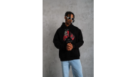Erkek Kapüşonlu Cepli Box Eldiven Baskılı 3 İplik Sweatshirt Hoodie - Siyah Erkek Kapüşonlu Cepli Box Eldiven Baskılı 3 İplik Sweatshirt Hoodie - Siyah