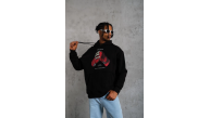 Erkek Kapüşonlu Cepli Box Eldiven Baskılı 3 İplik Sweatshirt Hoodie - Siyah Erkek Kapüşonlu Cepli Box Eldiven Baskılı 3 İplik Sweatshirt Hoodie - Siyah