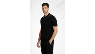 Erkek Yazlık Dokuma Triko Tişört Fermuarlı Polo Yaka Kısa Kol T-Shirt - Siyah Erkek Yazlık Dokuma Triko Tişört Fermuarlı Polo Yaka Kısa Kol T-Shirt - Siyah