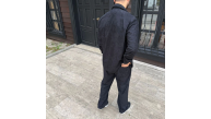Erkek Fitilli Kadife Cepli Buggy Pantolon Oversize Rahat Kalıp - Siyah Erkek Fitilli Kadife Cepli Buggy Pantolon Oversize Rahat Kalıp - Siyah