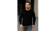 Erkek Fitilli Triko Kazak 2’li Set Siyah Beyaz Kalın Dokuma Pamuklu Regular Fit Bisiklet Erkek Fitilli Triko Kazak 2’li Set Siyah Beyaz Kalın Dokuma Pamuklu Regular Fit Bisiklet