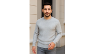 Erkek Fitilli Triko Kazak 2’li Set Siyah Gri Kalın Dokuma Pamuklu Regular Fit Bisiklet Erkek Fitilli Triko Kazak 2’li Set Siyah Gri Kalın Dokuma Pamuklu Regular Fit Bisiklet