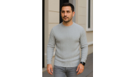 Erkek Fitilli Triko Kazak 2’li Set Siyah Gri Kalın Dokuma Pamuklu Regular Fit Bisiklet Erkek Fitilli Triko Kazak 2’li Set Siyah Gri Kalın Dokuma Pamuklu Regular Fit Bisiklet