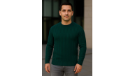 Erkek Fitilli Triko Kazak 2’li Set Siyah Haki Kalın Dokuma Pamuklu Regular Fit Bisiklet Erkek Fitilli Triko Kazak 2’li Set Siyah Haki Kalın Dokuma Pamuklu Regular Fit Bisiklet