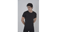 Erkek Gögüs Fileli T-Shirt Kısa Kol Bisiklet Yaka Slimfit Tişört - Siyah Erkek Gögüs Fileli T-Shirt Kısa Kol Bisiklet Yaka Slimfit Tişört - Siyah